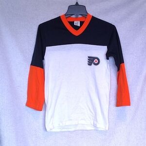 Black, Orange, and White Long Sleeve Shirt